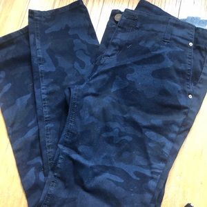 Zara women navy camo pants